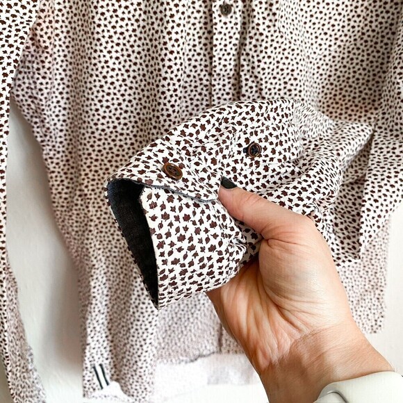 Zara Man Men's M Slim Fit Button Down Long Sleeve Shirt Fall Leaves Cotton - Picture 7 of 8